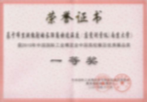 中國高校展區(qū)優(yōu)秀展品一等獎